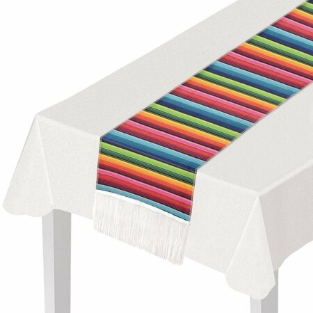 GOLDENGIFTS 11.5 in. x 6 ft. Fiesta Fabric Table Runner, Multi Color, 12PK GO2797032